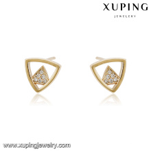 94563 xuping nouvelle mode triangle forme stud boucles d&#39;oreilles en diamant en gros en Chine